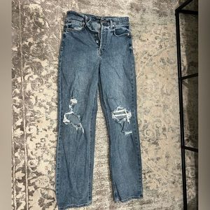 Ripped Wild Fable blue jeans. So cute, size 4. Great condition!